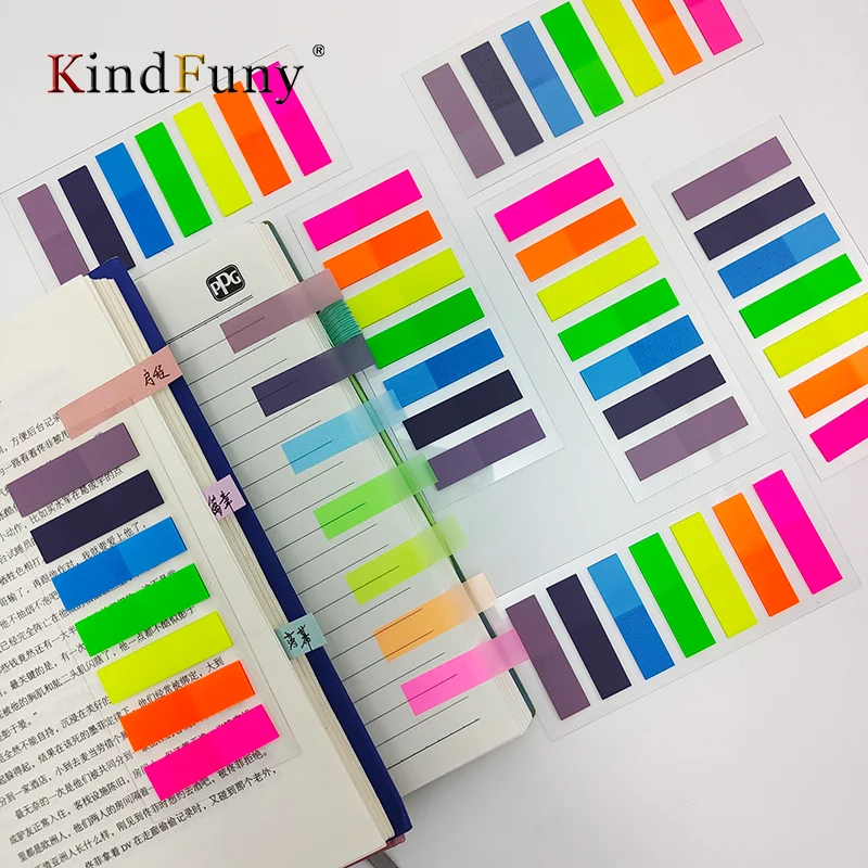 

KindFuny 980pcs Colorful Sticky Notes Memo Pad Notes Index Transparent Post Stickers Bookmarks Notepad School Office Stationery