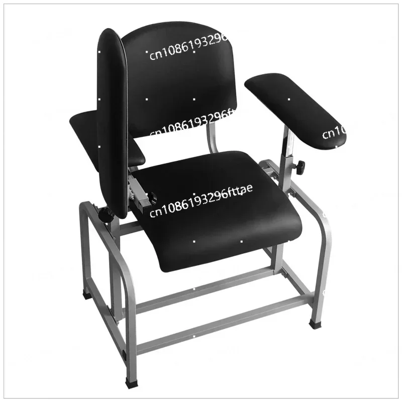 Comfortable Padded Blood Drawing Chair, Lab Phlebotomy Chair with Adjustable Armrest (Black)