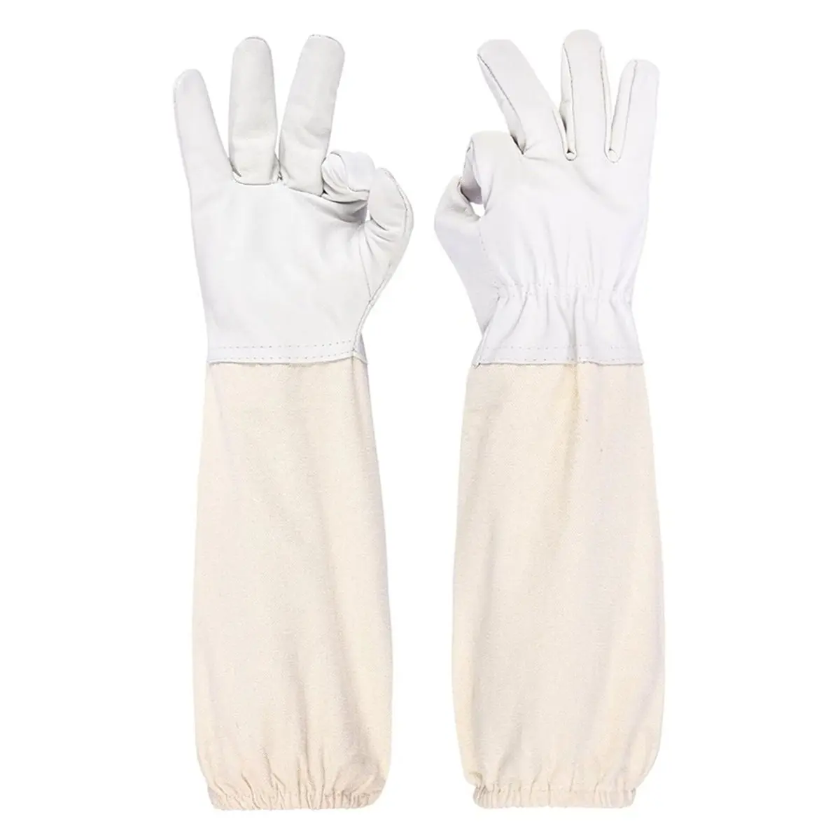 AB09 Beekeeping Gloves - Thickened Goatskin Bee Gloves for Men Women - Beekeeping Supplies