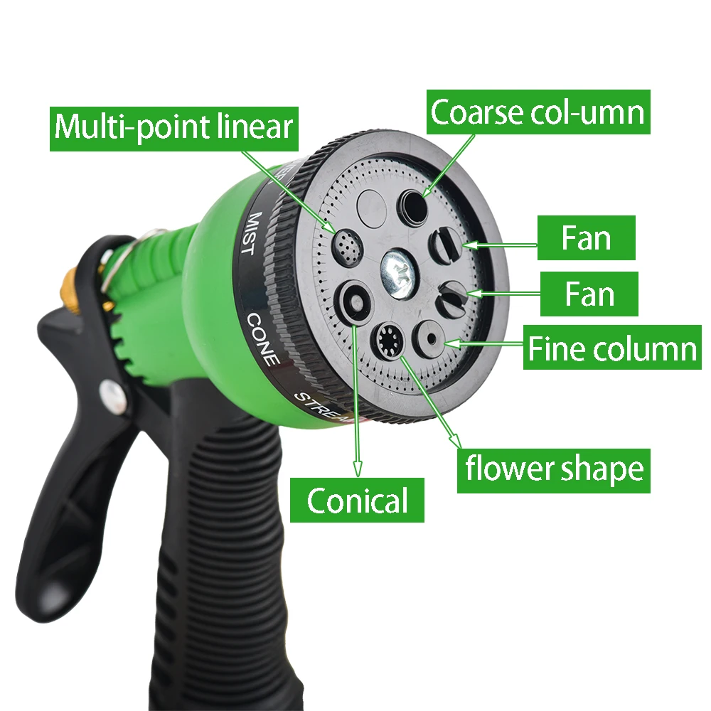 Hose Nozzle High Pressure Garden Hose Nozzle Sprayer Modes Thumb Control Water Hose Sprayer for Watering Plants and Car Washing