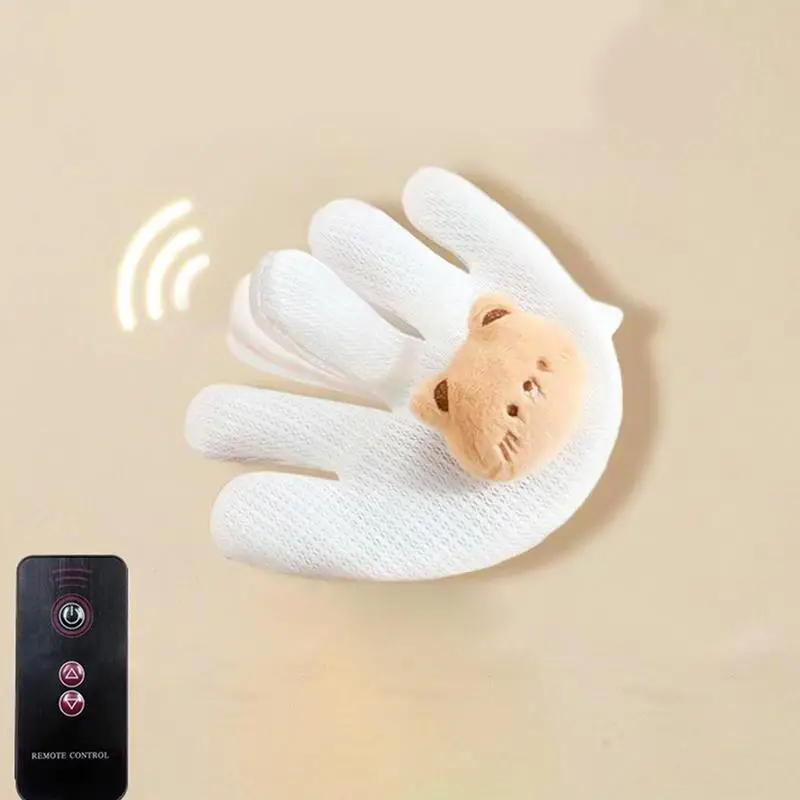 Soothing Pillow Hand Shaped Bear Charm Aid Toddler Sleeping Palm Automatic Anti-bloating Anti-Startle Electric Red Bean Filling