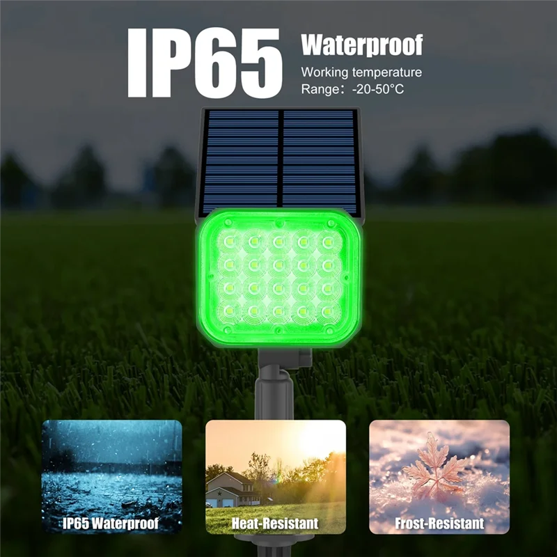 AF90-الطاقة الشمسية LED ضوء السوبر مشرق ضوء الحديقة الخضراء لحديقة سطوع قابل للتعديل الأضواء الشمسية IP65 مقاوم للماء