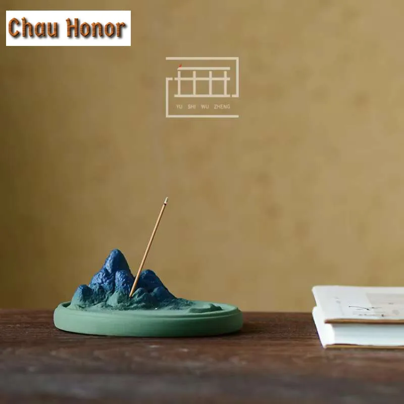 Creative The Vast Land Incense Sticks Inserted Incense Holder Retro Diffuser Smell Distributor Zen Censer Burner Holder Ornament