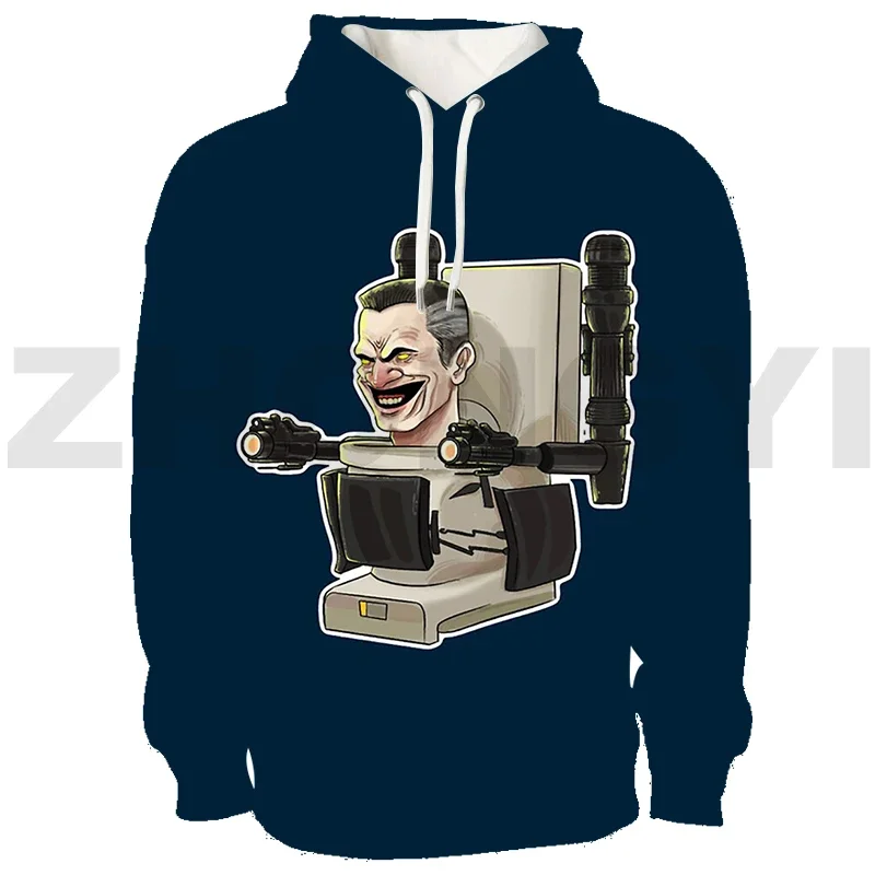 Hot Harajuku Skibidi Toilet Hoodie for Men Long Sleeve Hip Hop Loose Pullovers Tracksuit Female 3D Skibidi Toilet Sweatshirts