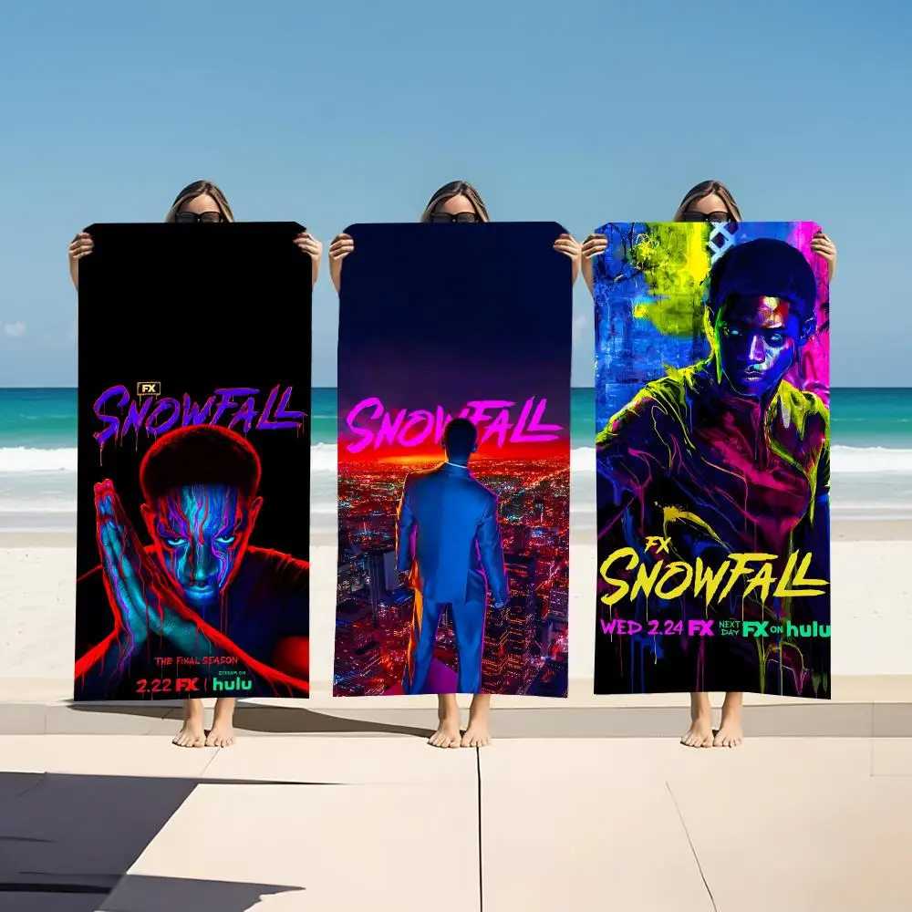 S-Snowfall-S Towel Microfiber beach towel, quick-dry, sand-free, ultra-fine fiber, super soft.