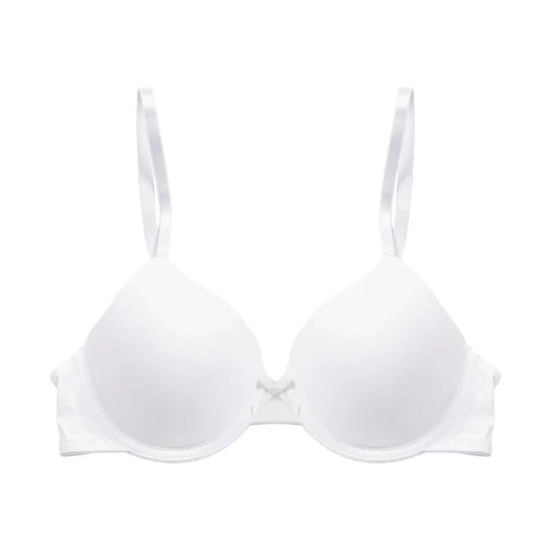 Polyester Molded Cup Bra with Large Sizes, Adjusting and Anti-Sagging Design, Lifted and Gathered Women's Underwear