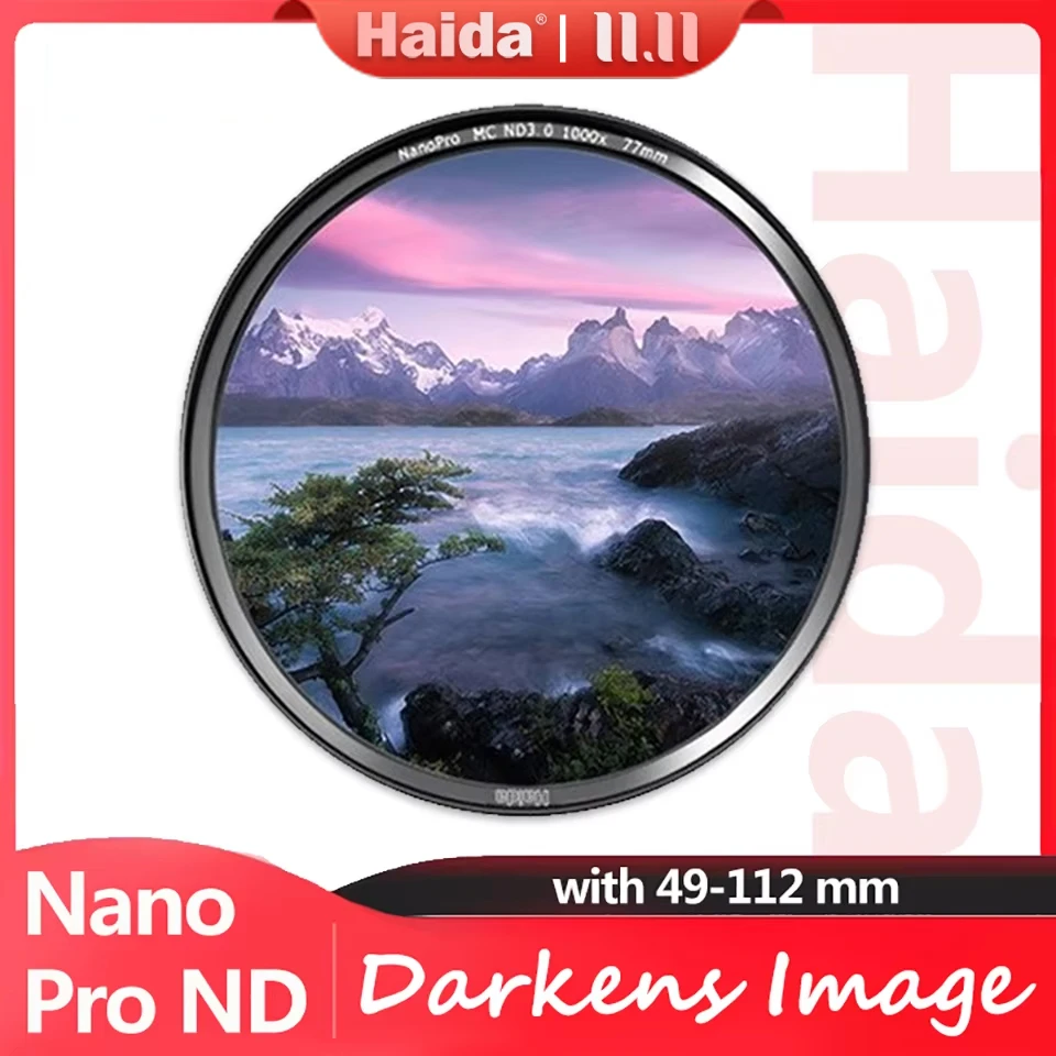 Haida NanoPro ND Filter ND0.9 ND1.8 ND3.0 Medium Gray Density Lens Landscape Photography Filters with Double-sided Coated