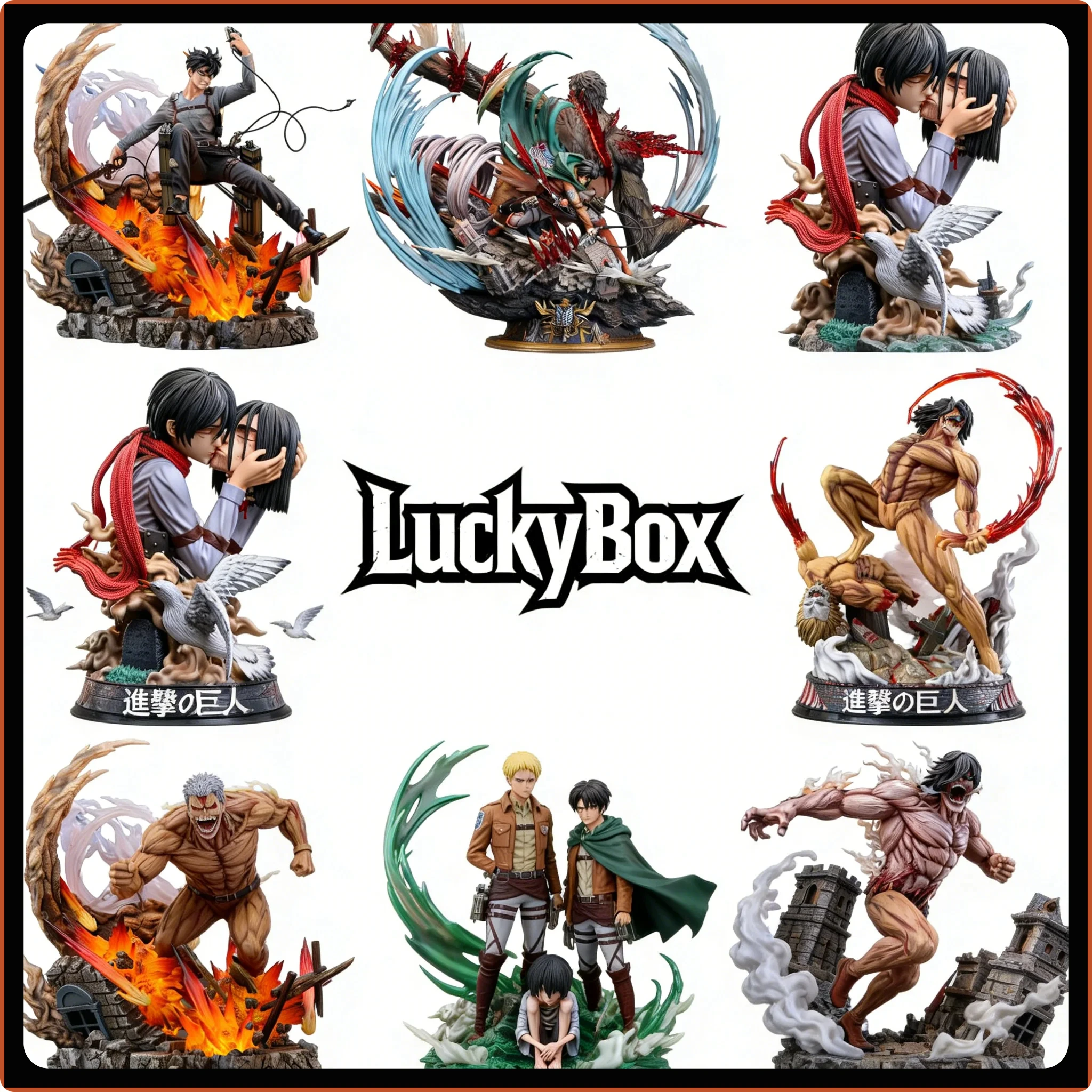 

Attack on Titan Anime Blind Box Figures Titan Shifter Character Collection PVC Mini Model Collectible Toy Gift
