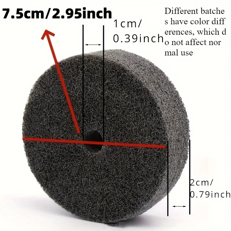 1pc/3pcs  3-inch fiber polishing wheels - 3/8-inch bore replacement grinding wheels for desktop polishers and grinders