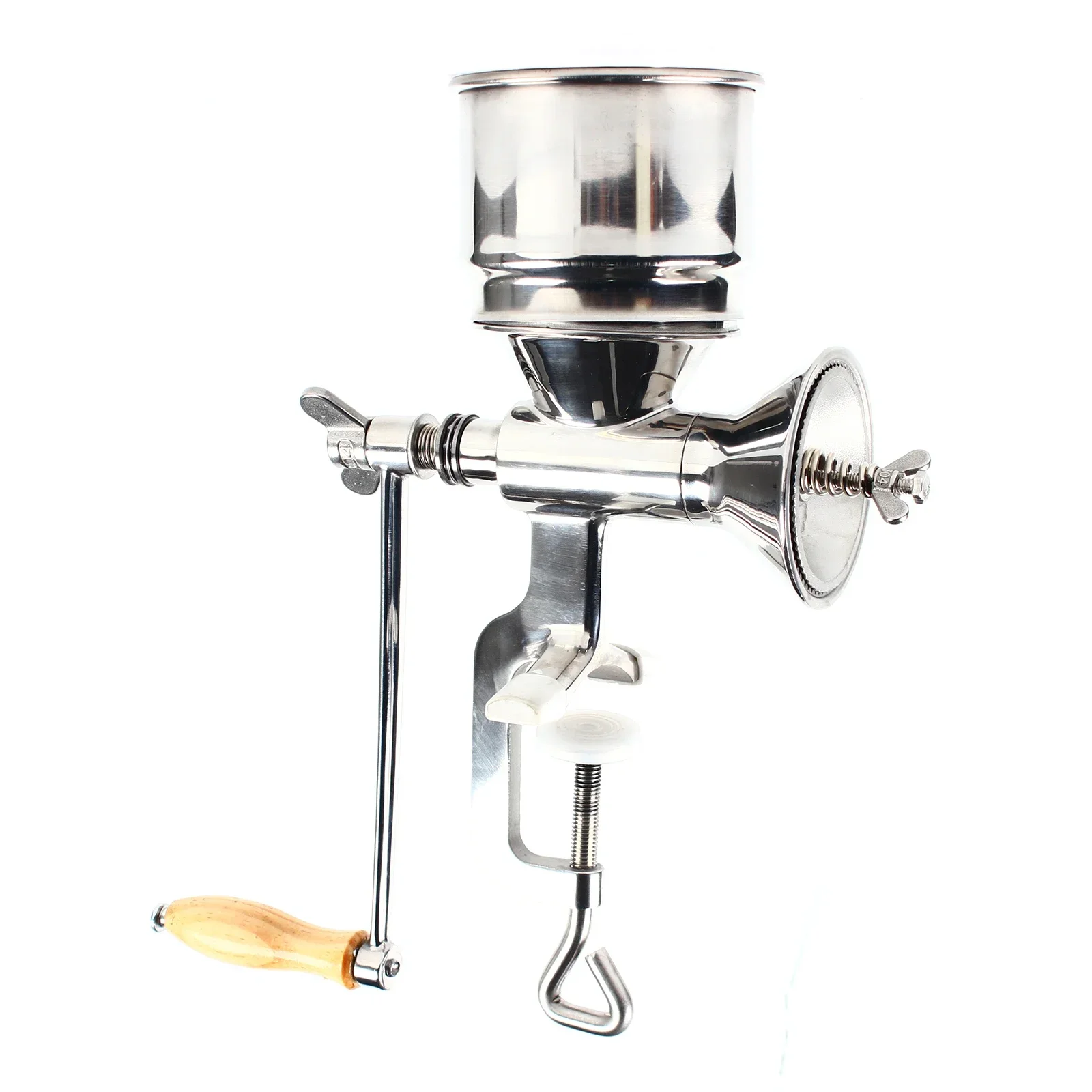 Hand Crank Corn Grinder Flour Maker Manual Wheat Grain Nut Mill Grinding Machine Stainless Steel Manual Grain Mill Kitchen Tool