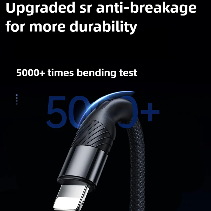 240W 3 em 2 cabo de carregamento rápido suporte PD 20W PD 30W cabo trançado de nylon para iPhone Huawei Samsung