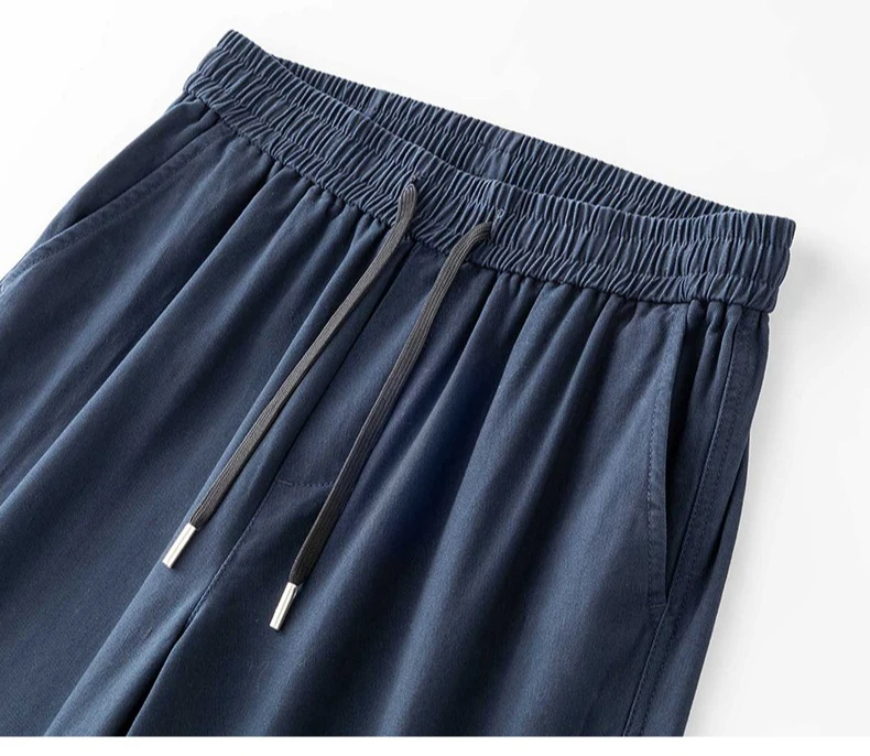 Bequeme Herren-Baumwollhosen | Frühling Sommer Gerade Geschnittene Weite Hose | Lässige Weite Hosen für den Alltag S-4XL – Detail 2