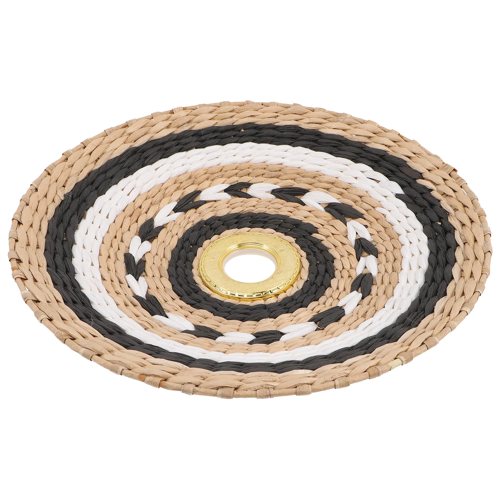 

Paper Woven Lamp Shade E27 Base Drum Ceiling Light Cover Replacement For Home Hotel Living Room Retro Style Lighting