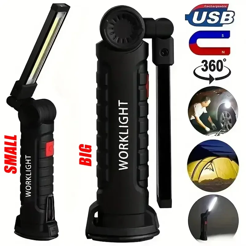 Lampe de poche UV à Base magnétique, 3 Modes de couleur, charge de Type C, construction compacte nominale IPX4 pour l'inspection extérieure, lampe de poche UV