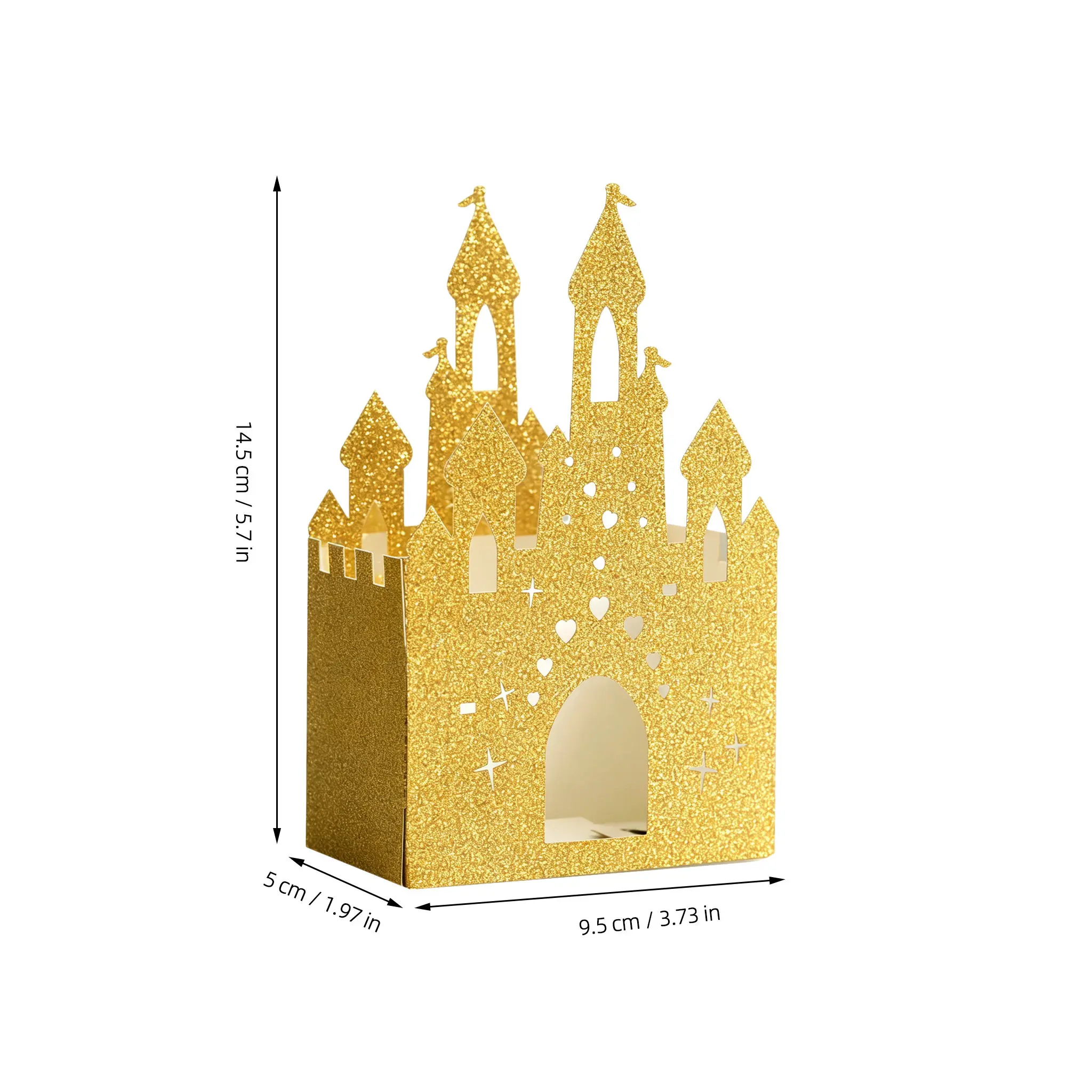22 Pcs Candy Goodie Boxes Gift Packaging Castle Party Favors Decorations for Golden