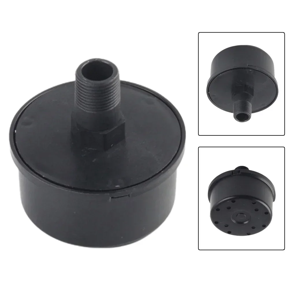 Black Plastic Filter Silencer Air Pump Muffler 16mm Male Thread Air Compressor Muffler Filter Noise Silencer Lightweight