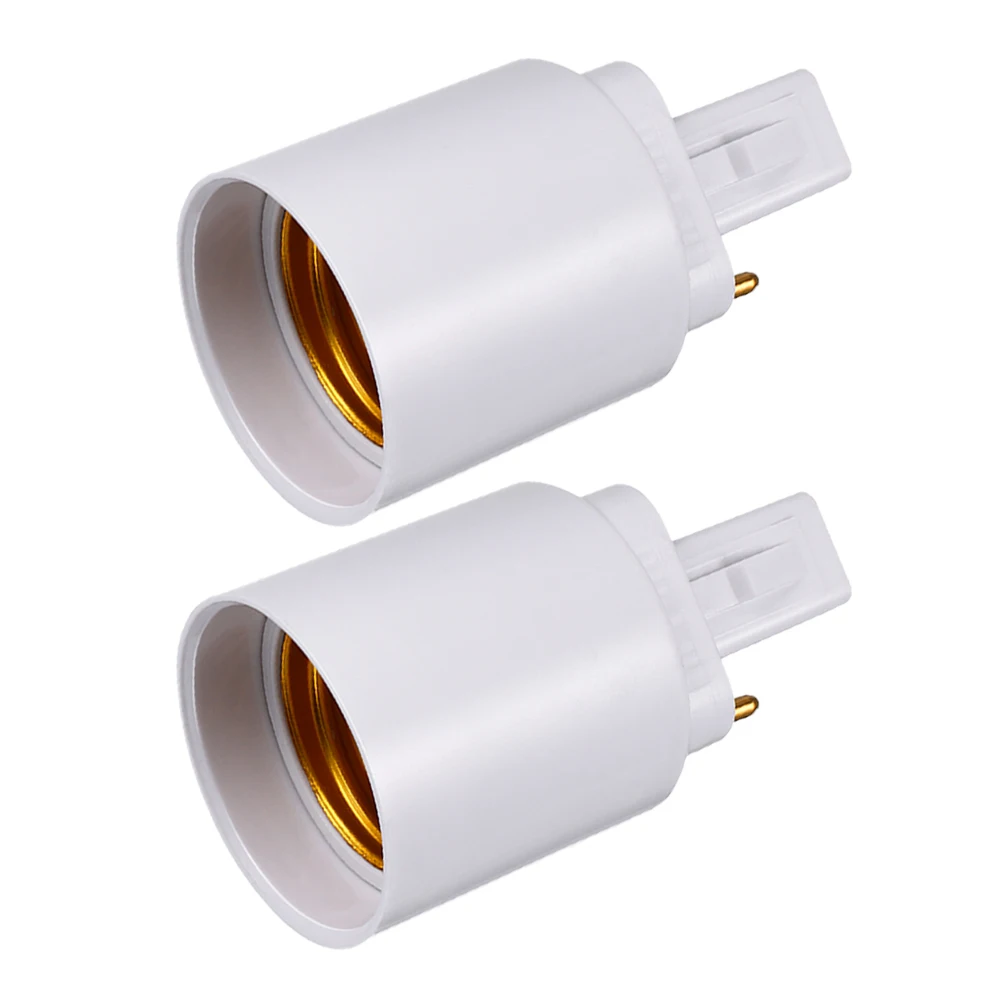 

2pcs E27 Converter Flame Retardant Male to Female Adapter for G24d Bulb Socket Converter LED Lamp Holder Compatible