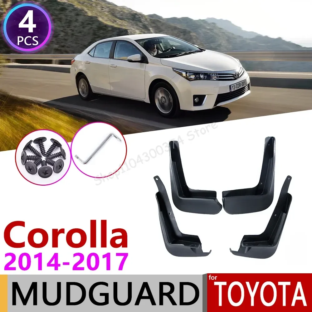 for Toyota Corolla Altis E170 2014 2015 2016 2017 Front Rear Mudflap Fender Mudguard Mud Flaps Guard Splash Flap Car Accessories