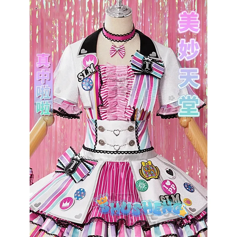 Pripara-Disfraz de Manaka Laala para mujer, uniforme de fiesta de Anime, ropa de rol para Halloween