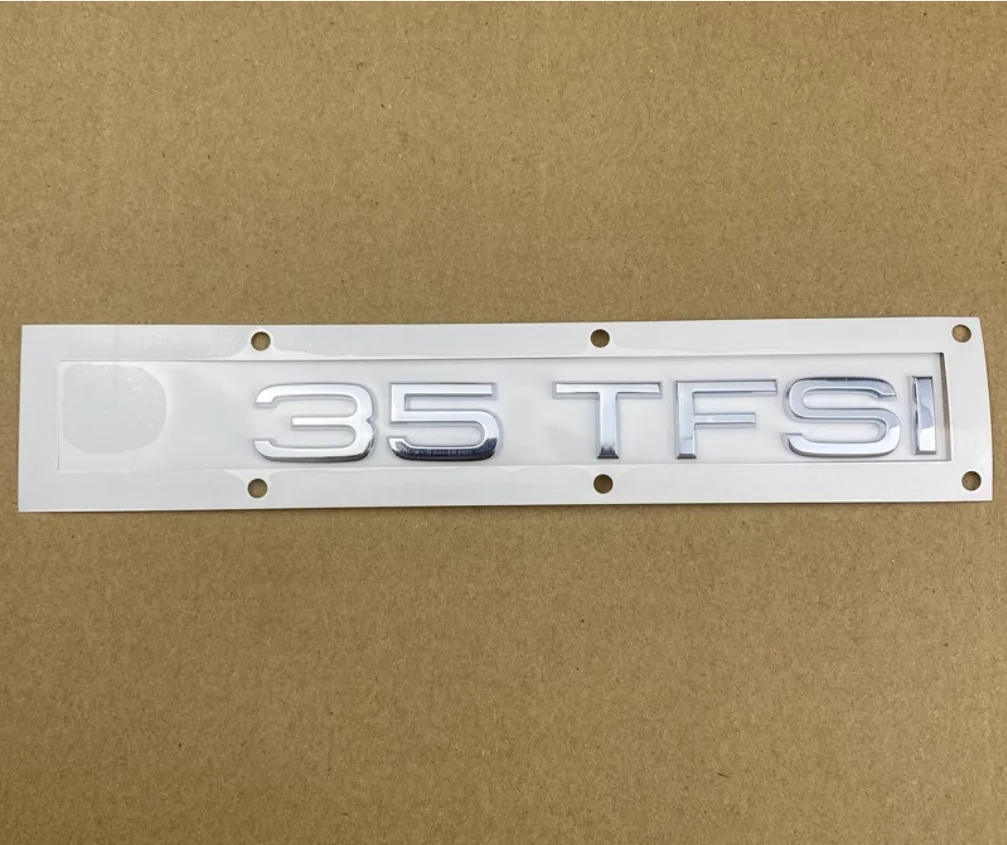 For Audi Q2 Q3 Q4 Q5 Q6 Q7 Q8 Model 1.9 2.0 2.5 3.0 4.0 5.0 TDI 30 35 40 45 50 55 TFSI Version 2.0 3.0T 3D Car Trunk Logo Sticke