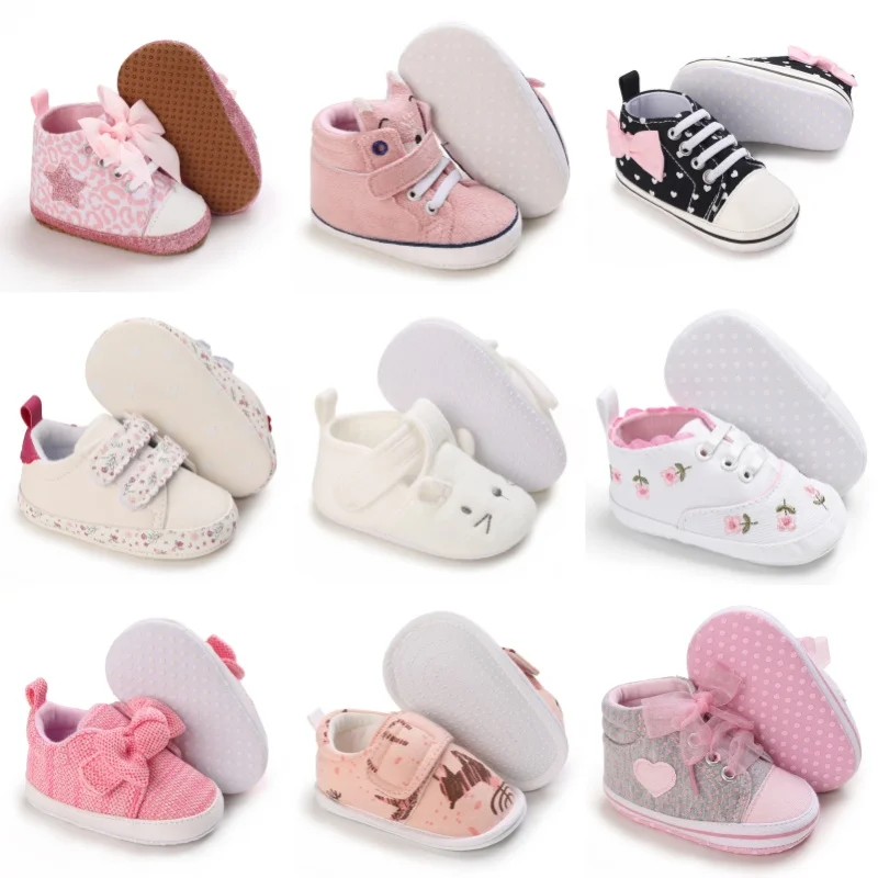 

Spring and Autumn Women's Baby Casual Sports Shoes Soft Sole Anti slip Indoor and Outdoor Walking Shoes First Step Walking Shoes