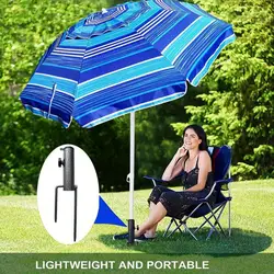 Yard Umbrella Anchor Beach Umbrella Metal Ground Holder Adjustable Heavy-Duty Round Beach Umbrella Iron Holder For Garden