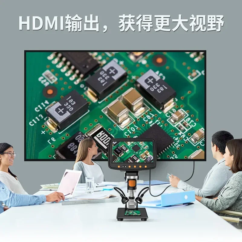 MS1 microscópio digital de 7 polegadas saída HDMI de alta definição