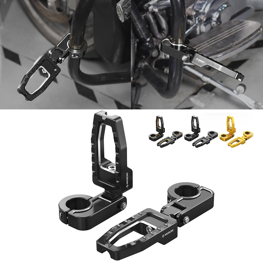 

NICECNC For Harley Street Glide /Special 2014-23 Engine Bumper Footpeg Footrest For Harley Road King Electra Glide Ultra Limited