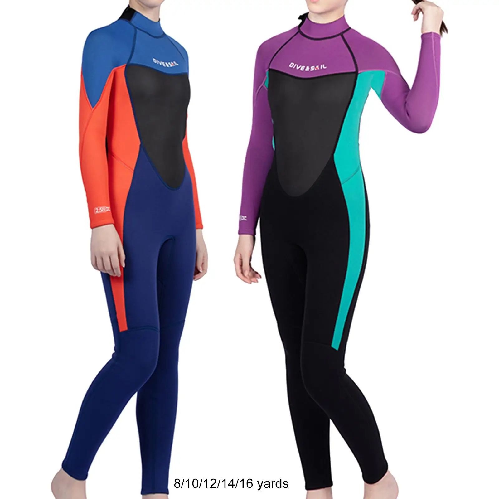 Wetsuit 2.5mm Neoprene Thermal Fullsuit for Kayaking Water Sports Snorkeling