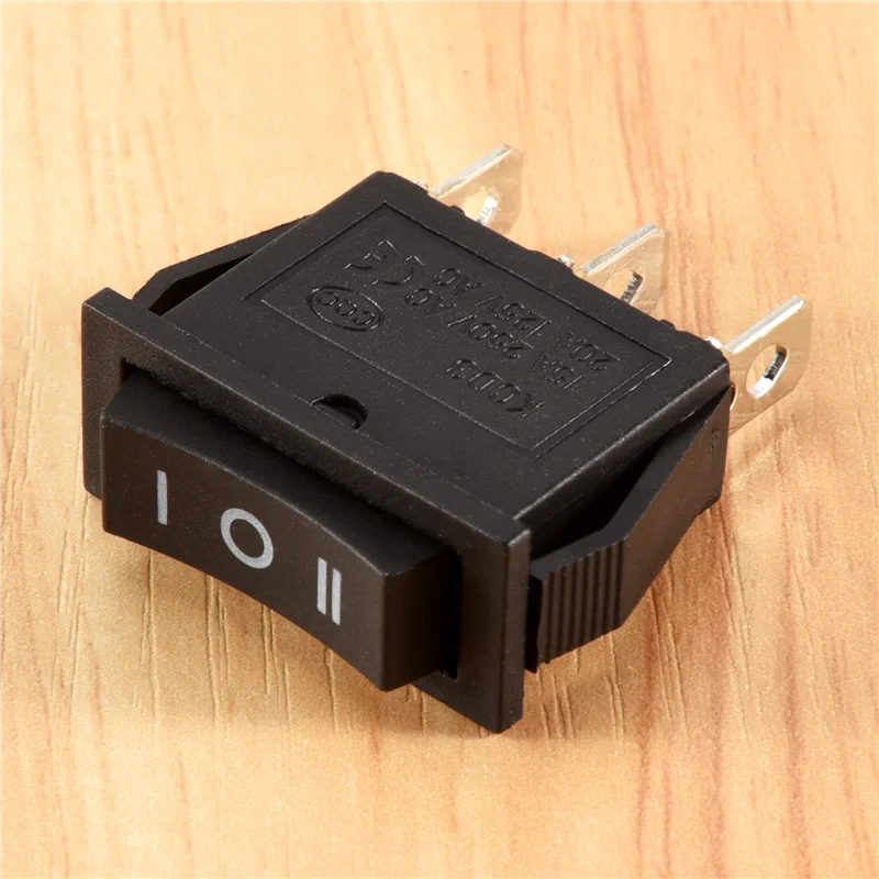 

-FDDT AC15A/250V 20A/125V 3 Pin SPDT ON-OFF-ON 3 Position Snap Rocker Switch