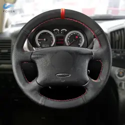 For VW Golf 4 MK4 1998 1999 2000 2001 2002 2003 2004 For Passat B5 1998-2005 Hand Stitched Car Steering Wheel Cover Leather Trim