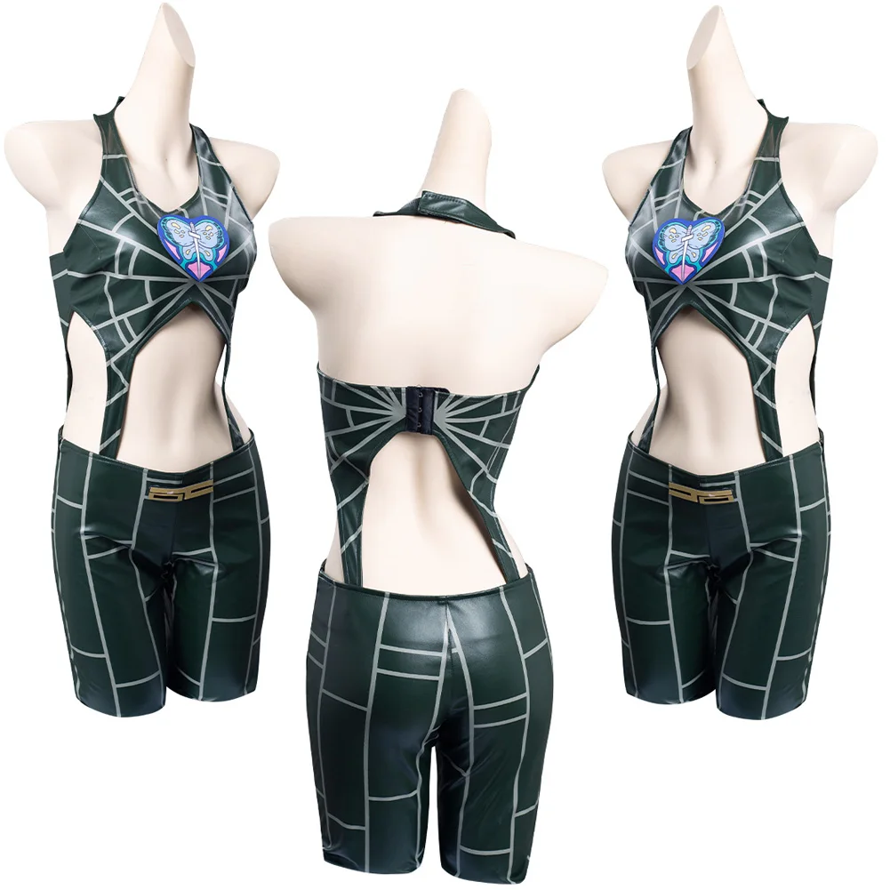 Jolyne Cujoh Cosplay Costume Anime Bizarre Adventure Role Top Pants Wig Set Outfits Woman Roleplay Halloween Carnival Party Suit