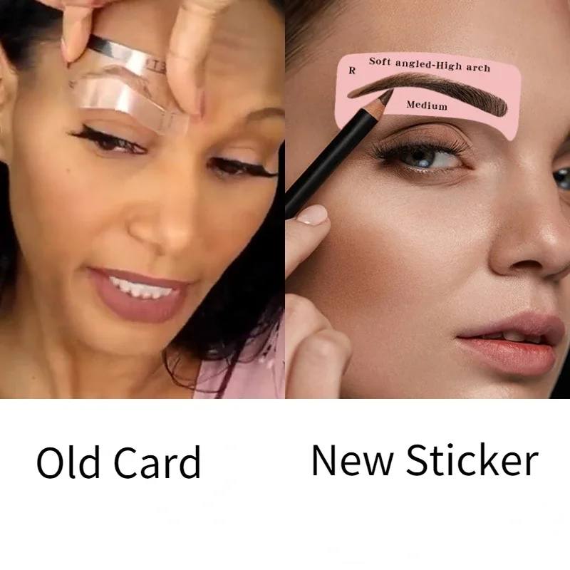 4-vel herbruikbare wenkbrauwvormer DIY wenkbrauw stempel sticker kaart oogmake-up stencils liniaal wenkbrauw definieer vormgeven tool