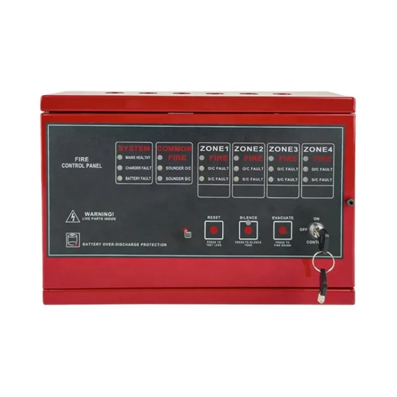 Red color type conventional zone fire control panel