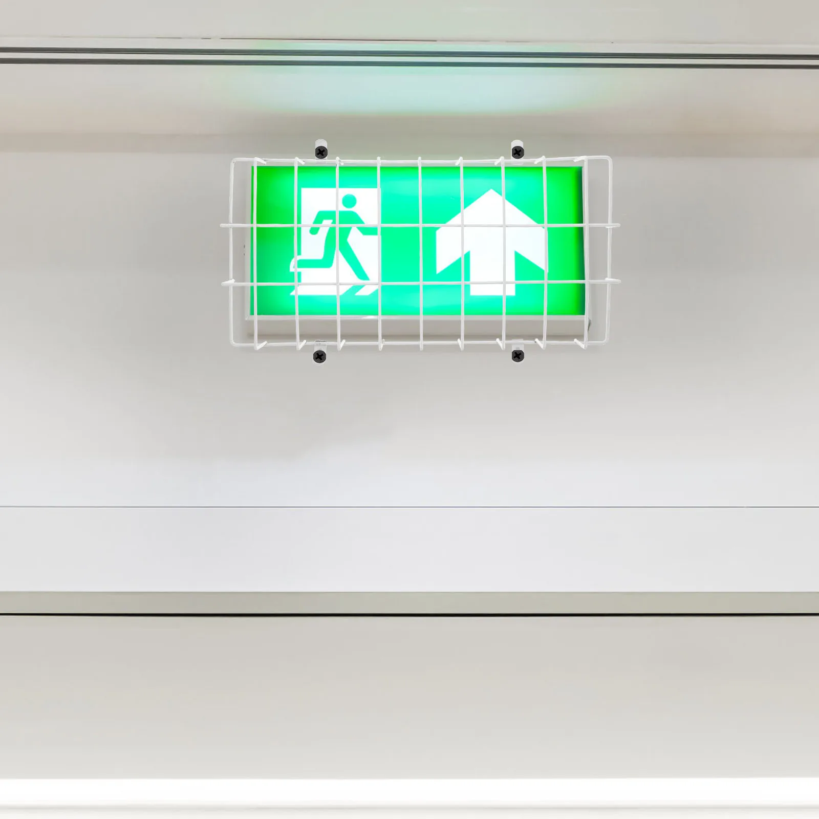 

Stainless Steel Indicator Light Protective Cover Exit Sign Wire Guard Emergency Light Metal Cage Durable Wall Mount