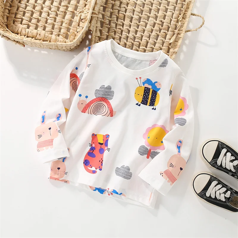 Jumping Meters Autumn Spring Kids Girls TShirts Long Sleeve Baby Clothes Toddler Striped Blouses Kids Tees Tops Shirts Costume