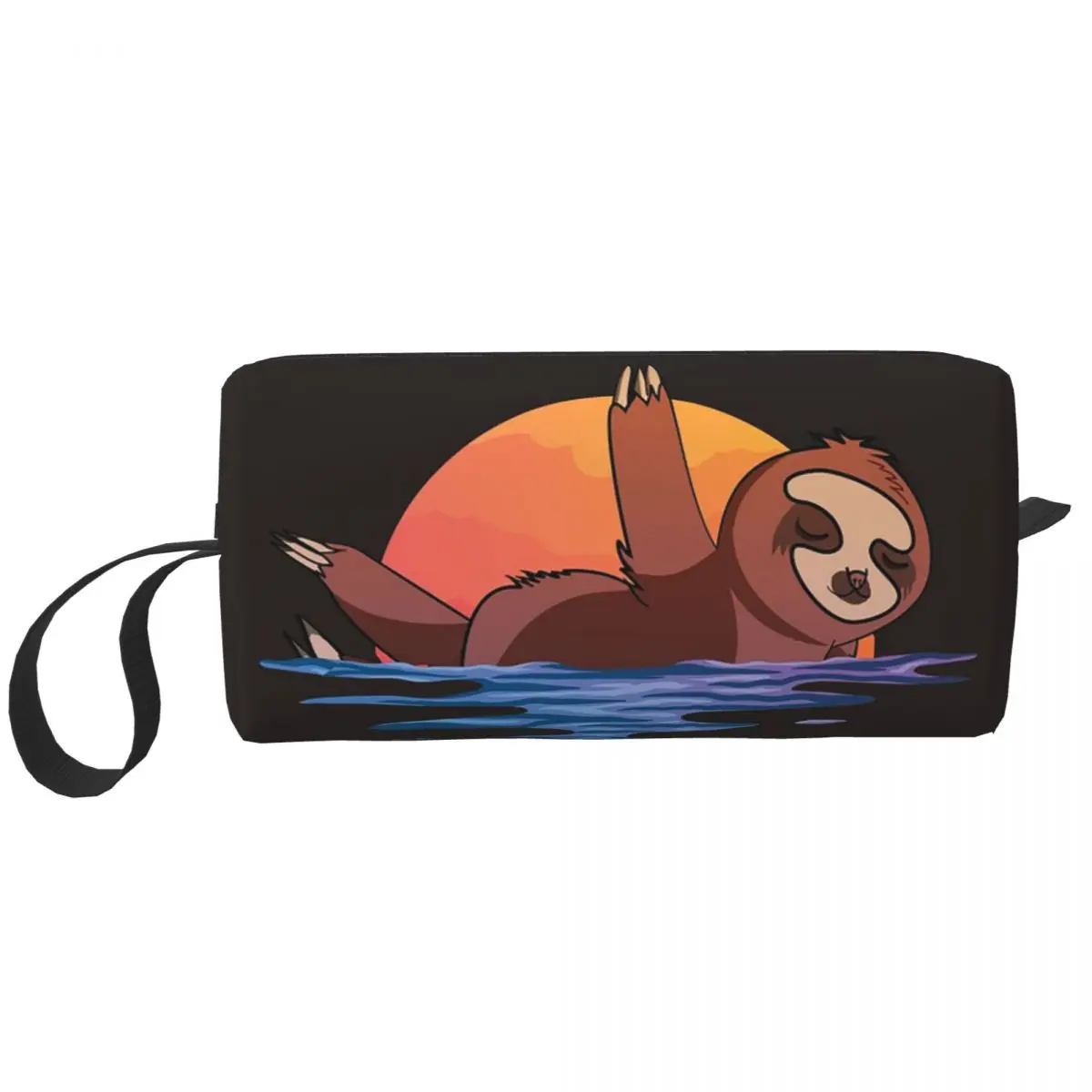 Federmäppchen mit Faultier, das in einem Waldteich schwimmt, für die Schule, Stiftbox, Bleistiftbeutel, Schreibwaren, Reise-Organizer für Damen