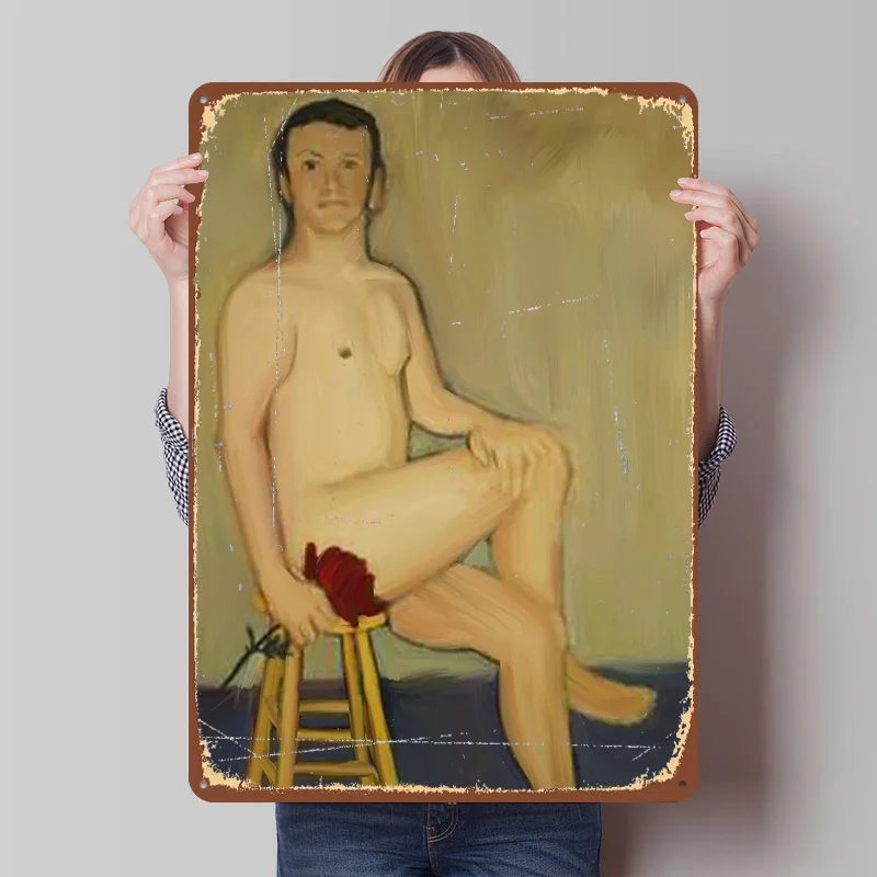Marshall Eriksen Nude Poster Customized Wall Art Vintage Metal Signs Retro Tin Plaque for Man Cave Home Decoration Gaming House