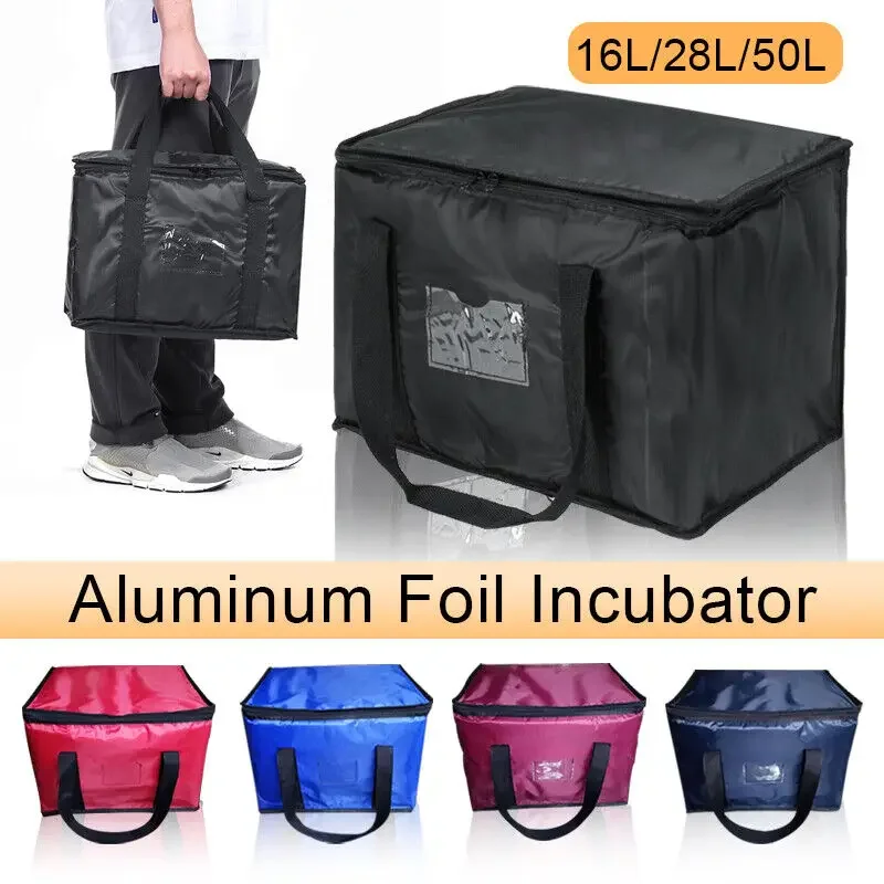 16L/28L/50L Food Delivery Insulated Bags Pizza Takeaway Thermal Warm/cold Large Bag Ruck Cooler Drink Carrier Folding Bag