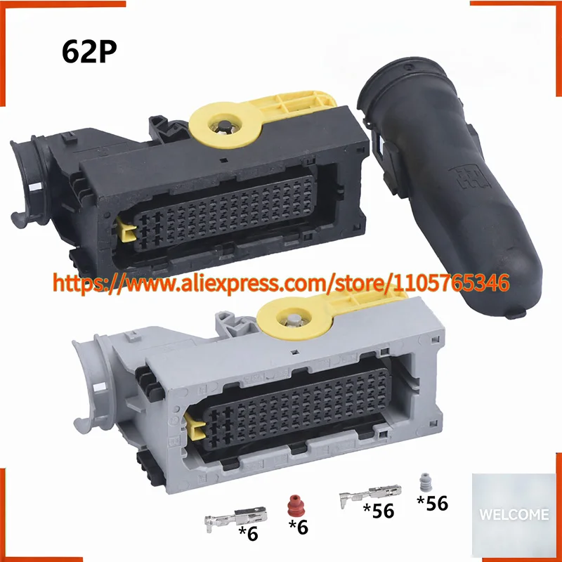 1 pcs 62 Pin Auto Waterproof Connector Computer Board ECU DCU Urea Pump Plug 2-1418883-1 2-1718324-1 2-1718325-2 For Volvo Truck