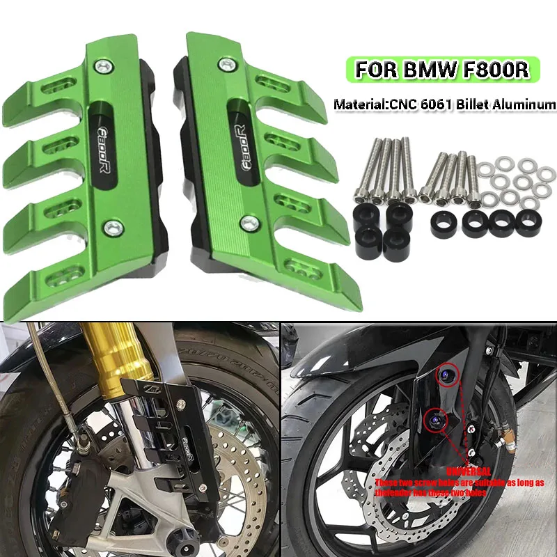 

With Logo For BMW F800R F800 R Motorcycle Mudguard Front Fork Protector Guard Block Front Fender Anti-fall Slider Accessories