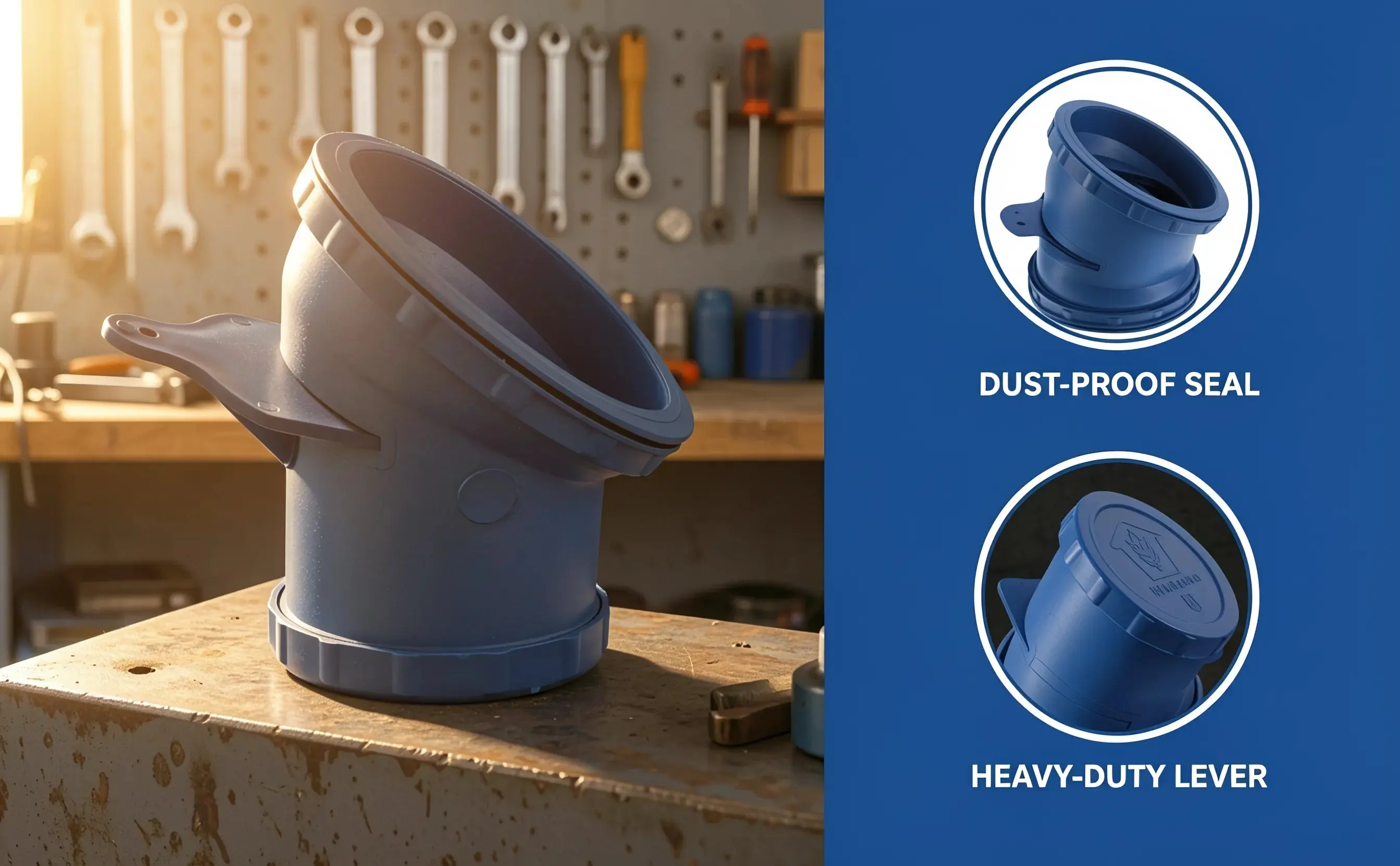 Grain Bin Outlet Heavy-Duty Discharge Valve 12Cm Diameter Storage Barrel Outlet for Rice Grain Dust-Proof Weather-Resistant