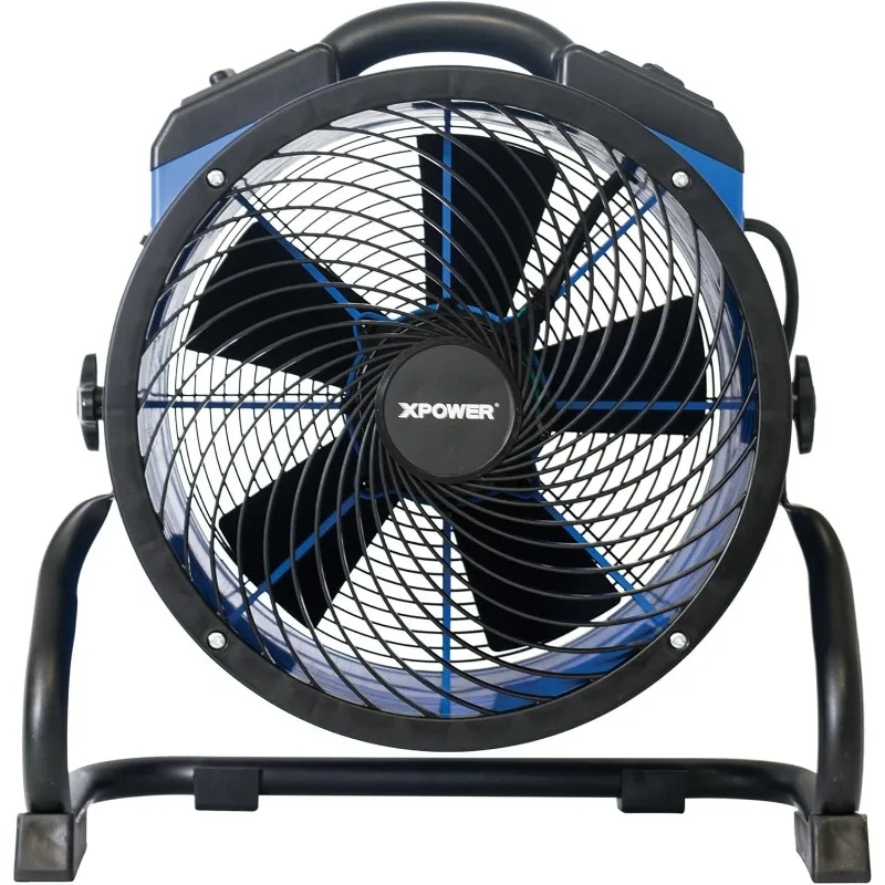 XPOWER FC-300 Ventilatore da pavimento per negozio di utilità, circolatore d'aria industriale resistente ad alta velocità per tutta la stanza, timer, 14 pollici