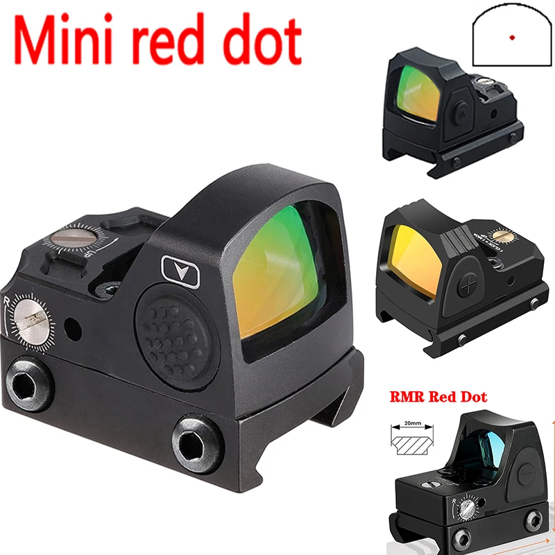 

Tactical Red Dot Sight Collimator Glock Reflex Sight Airsoft / Hunting Pistol Scope AR15 Optics Rifle Scope for 20mm Rail Mount