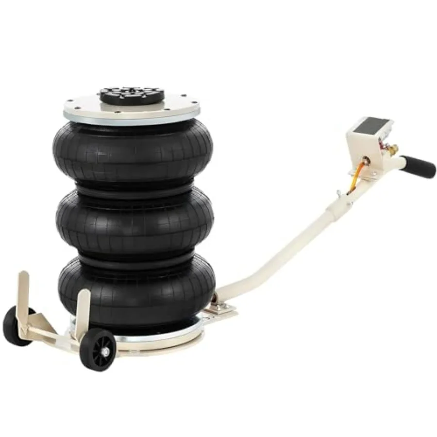 

5 Ton 11000 lbs Triple Bag Air Jack Pneumatic Bag Jack Lift Up to 15.75 Inch for Garage Cars Trucks with Adjustable Long Round