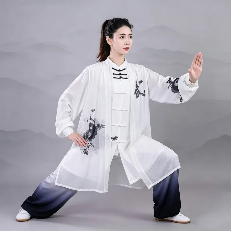 Women Tai Chi Suit Chinese Style Kung Fu Wushu Martial Arts Uniform Performance Jacket Pants Oriental Exercise Clothing