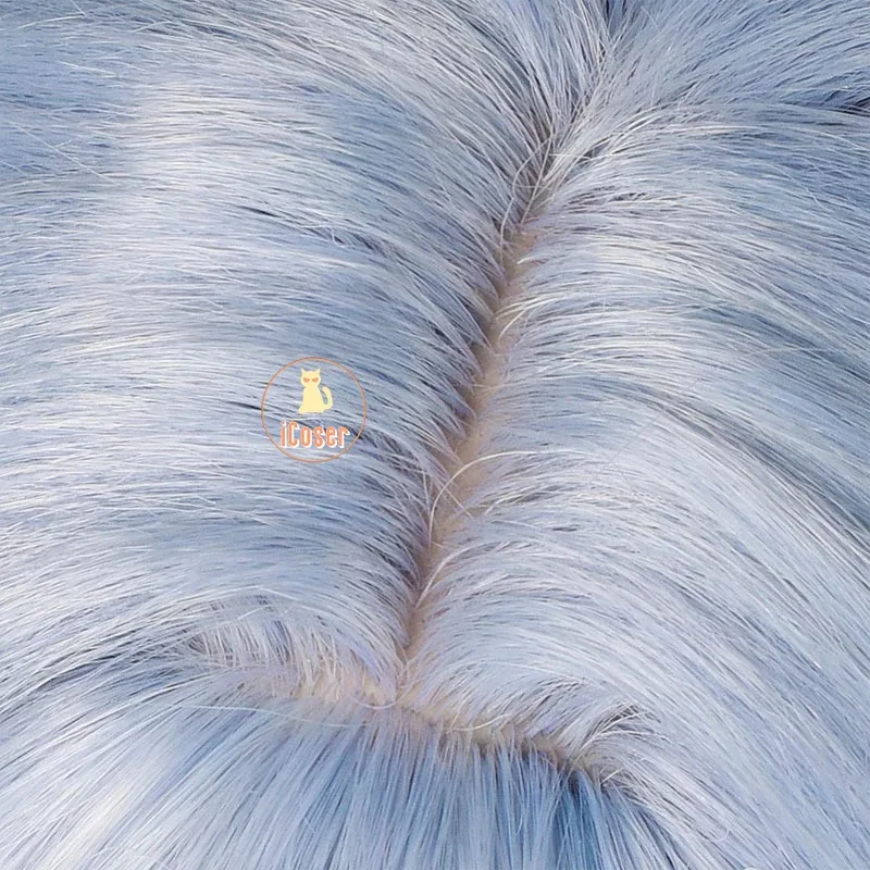 Game Robin Cosplay Wig Honkai Star Rail 96CM Long Blue Hair Wings Headwear Singer Halloween Party for Women Girl Props iCoser