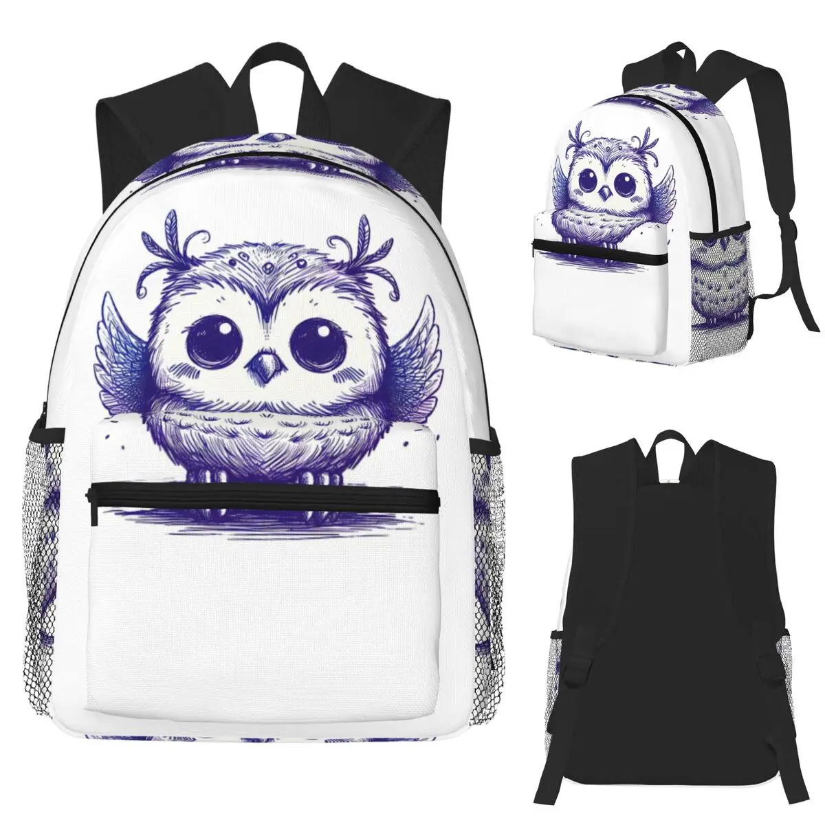 

Cute Baby Owl Student Backpack School Bag Hiking Travel Daypack for Men Women Fashion Bookbag Shoulder Bags