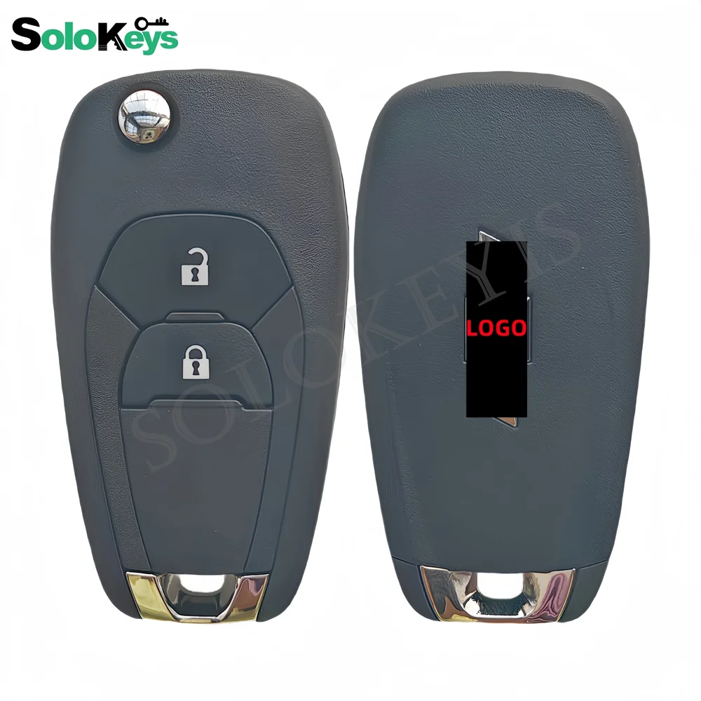 SOLOKEYS do chevroleta Trax Spark Sonic Cruze oryginalne składane zdalnie sterowany klucz 2 przyciski 433MHz 4A Chip z LOGO