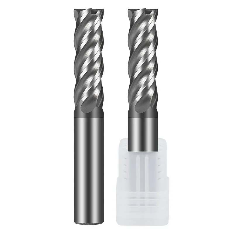 HRC68 Carbide End Mill 4 Flutes CNC Milling Cutter for Stainless Steel 4-20mm